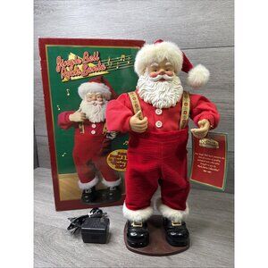 Vtg Rock Santa Collectibles Jingle Bell Rock Animated Santa Claus 1999